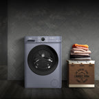 Lave linge hublot 7 kg classe A moteur 1200 rpm lavage vapeur rapide 15 programmes gris