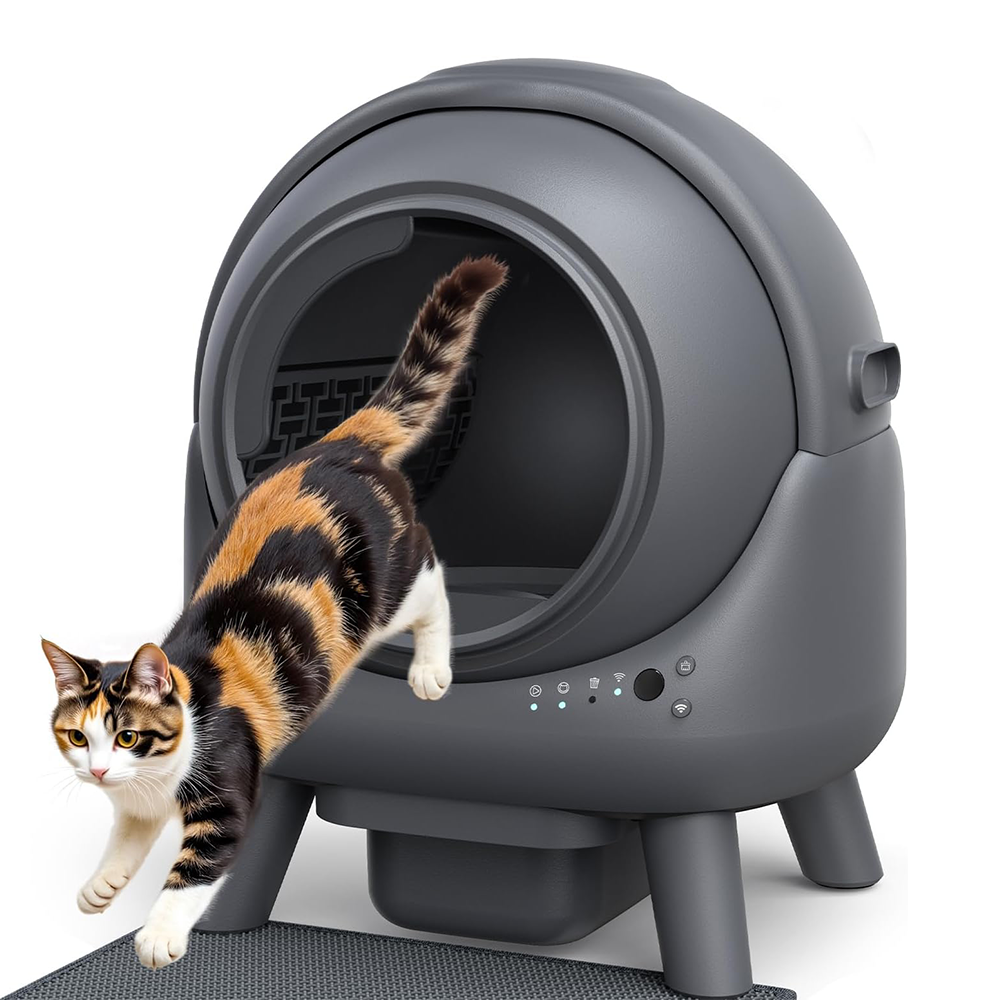 Litière chat autonettoyante bac automatique anti odeur contrôle app capacité 65L