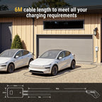 Chargeur EV Type 2 7KW-APP 32 A 7,68 kW câble 6,1 m Bluetooth WiFi IEC 62196-2 blanc