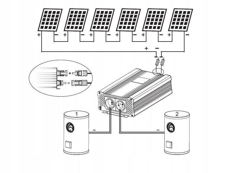 Przetwornica solarna MPPT-4000 4kW z funkcją MPPT do paneli fotowoltaicznych i urządzeń grzewczych