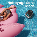 Robot piscine sans fil Scuba SE autonomie 90 min double moteur auto-parking drainage rapide pour piscines 80 m² gris