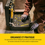Valise à outils de maintenance STMT98109-1 142 pièces en aluminium avec tournevis pinces clés marteau et scie à métaux