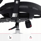 Fotel biurowy ergonomiczny obrotowy V-Basic 950 czarny z regulowanym zagłówkiem i podłokietnikami