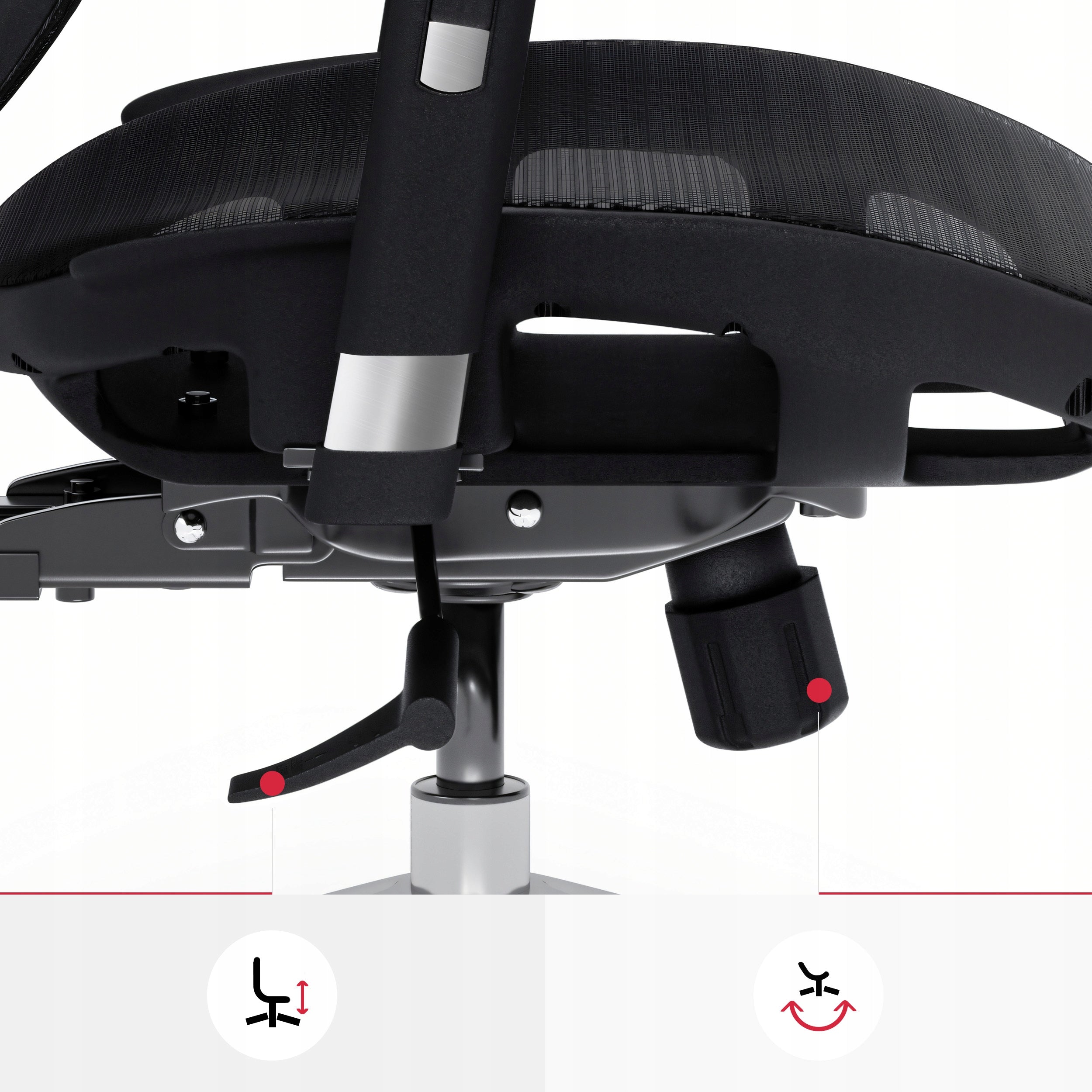 Fotel biurowy ergonomiczny obrotowy V-Basic 950 czarny z regulowanym zagłówkiem i podłokietnikami