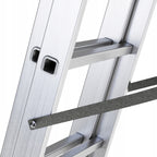 Drabina aluminiowa wielofunkcyjna 3x11 szczebli 6,55 m składana uniwersalna EN131 obciążenie 150 kg