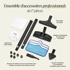 Nettoyeur vapeur Neat 1500 W réservoir 1,6 L vapeur 135 °C autonomie 50 min kit 17 accessoires sols voiture joints