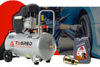 Kompresor olejowy tłokowy 50L TA301 9 bar 2.8kW 300L/min z zestawem pneumatycznym 6w1 i olejem 0,6L