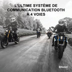 Intercom moto FREECOM 4X Bluetooth 1 unité 40 mm portée 1,2 km étanche commande vocale autonomie 13 h noir
