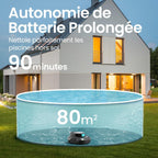 Robot piscine sans fil Scuba SE autonomie 90 min double moteur auto-parking drainage rapide pour piscines 80 m² gris