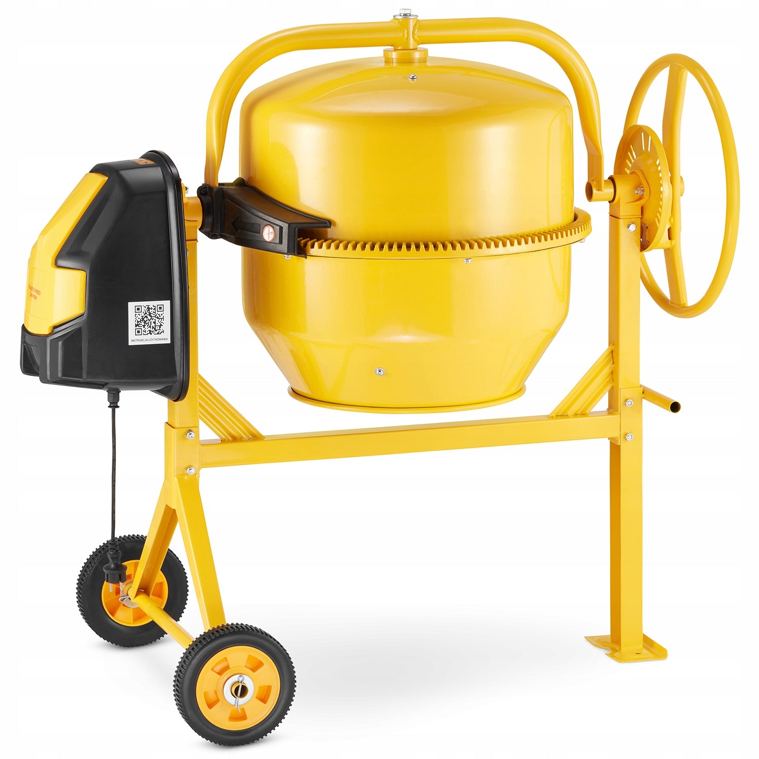 Betoniarka budowlana mieszarka 120L 650W 230V żeliwny wieniec wydajna do betonu profesjonalna