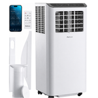 Climatiseur mobile 9000 BTU 4 en 1 WiFi minuterie 24 h télécommande kit fenêtre 22 m² classe A
