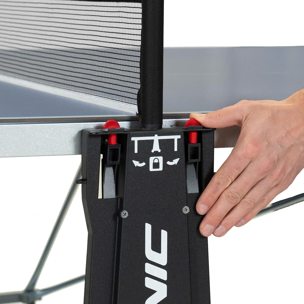Table de ping-pong extérieure pliable 274 x 167 cm avec filet système de verrouillage acier 4 joueurs