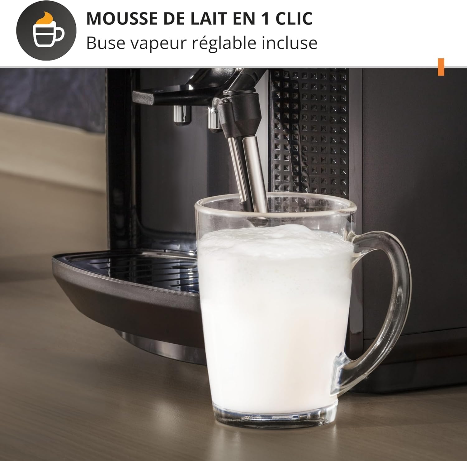 Machine à café grain Essential YY8125FD 15 bars 1400 W réservoir 1,7 L bac grains 260 g buse vapeur nettoyage automatique