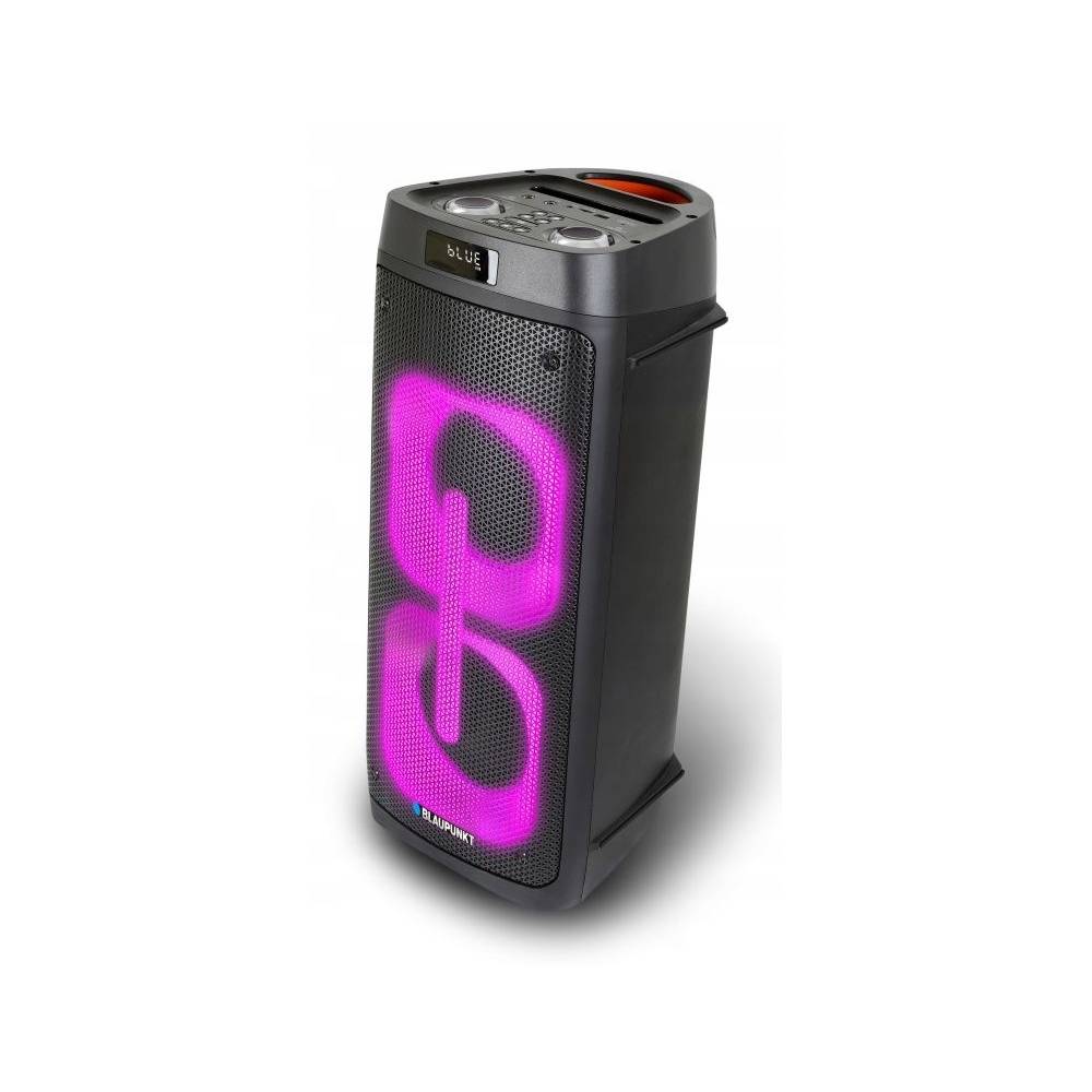 Przenośny głośnik PartyBox PB50LED karaoke z mikrofonem bezprzewodowym LED Bluetooth USB FM AUX 500 W