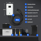 Chargeur EV Type 2 7KW-APP 32 A 7,68 kW câble 6,1 m Bluetooth WiFi IEC 62196-2 blanc