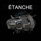Intercom moto Freecom 2X Bluetooth 1 unité haut-parleurs 40 mm portée 800 m étanche radio FM noir