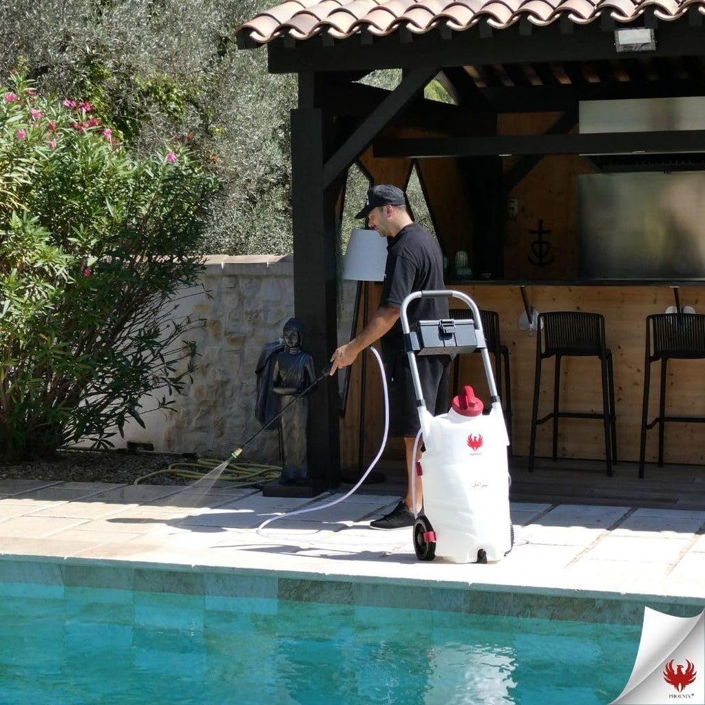 Pulvérisateur électrique Pro Sprayer Evo 35L 2 batteries 18V portée 10 m autonomie 3h toiture extérieur