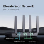 Routeur WiFi 6 GL-MT6000 Flint 2 6000 Mbps double bande 2 ports 2,5G 4 ports 1G OpenVPN WireGuard WPA3