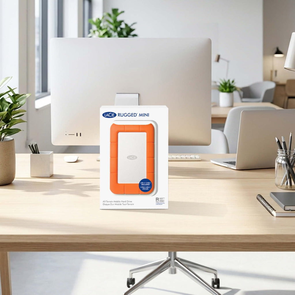 Disque dur externe portable Rugged Mini 2 To USB 3.0 2,5 pouces résistant chocs pression PC Mac iPad iPhone orange