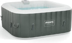 Spa gonflable carré 4 personnes 154 x 154 cm 100 jets chauffage massage 600L intérieur extérieur