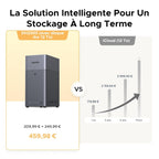 NAS de bureau NASync DH2300 2 baies 4 Go RAM stockage 64 To LAN 1GbE NFC HDMI 4K album photo IA chiffrement