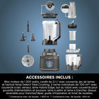 Blender processor 3 en 1 Detect Power 1200W bol mélange lame malaxeur gobelet individuel pétrir mixer hacher TB401EU