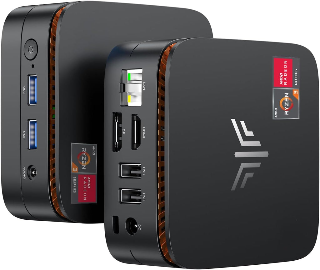 Mini PC Essenx E1 AMD Ryzen 3 3250U, 8Go DDR4 256Go SSD, Windows 11 Pro, WiFi5 Bluetooth, Double Affichage 4K
