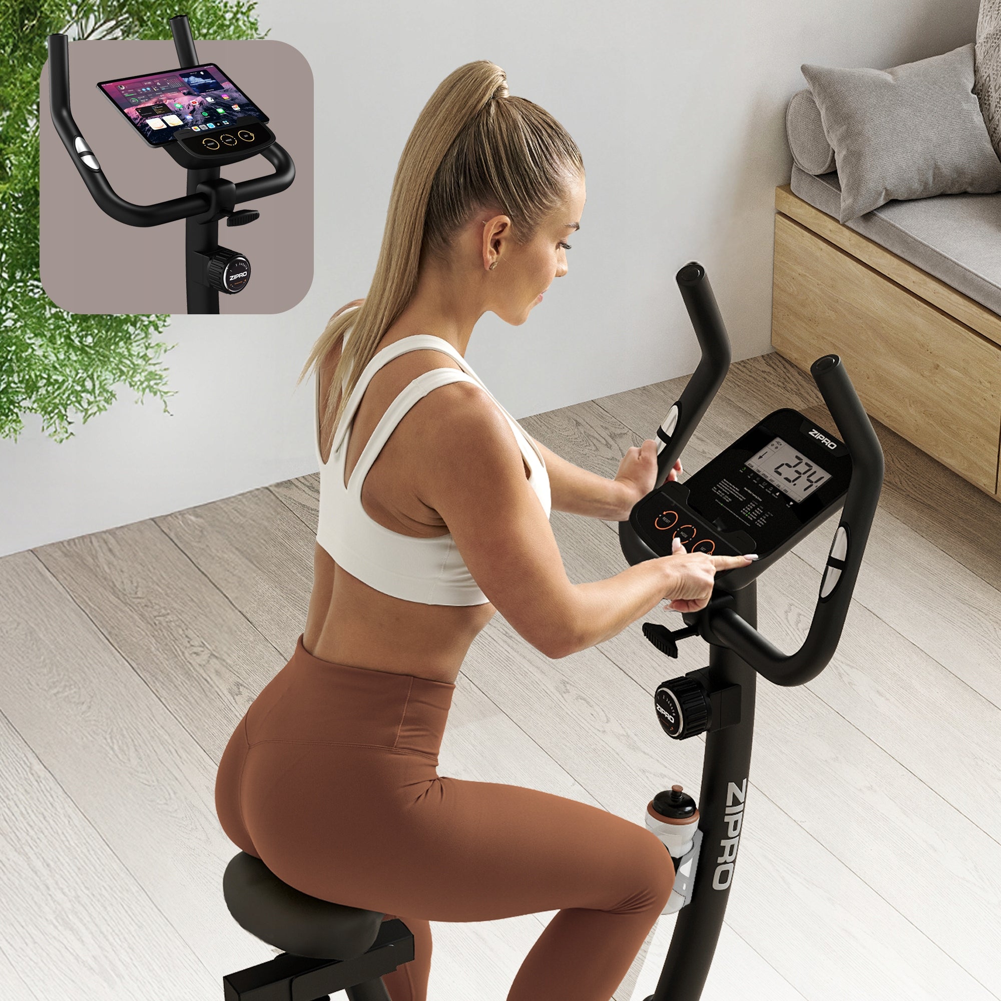 Rower stacjonarny magnetyczny Nitro RS pionowy z regulacją oporu wyświetlaczem LCD obciążenie 150 kg