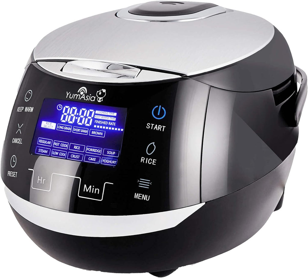 Cuiseur à riz Sakura YUM-EN15 8 tasses 1,5 L logique floue bol céramique 12 fonctions 860 W noir argent