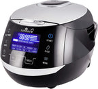 Cuiseur à riz Sakura YUM-EN15 8 tasses 1,5 L logique floue bol céramique 12 fonctions 860 W noir argent