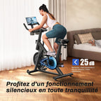 Vélo d’appartement MR-S26B1-EU résistance friction 8 niveaux silencieux entraînement par courroie charge 136 kg