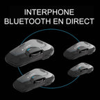 Intercom moto FREECOM 4X Bluetooth 1 unité 40 mm portée 1,2 km étanche commande vocale autonomie 13 h noir