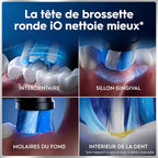 Brosse dents électrique iO 6 noire 5 modes capteur pression écran interactif 2 brossettes étui voyage