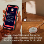 Moniteur bébé intelligent Dream Sock suivi pouls oxygène temps réel capteur optique Bluetooth WiFi autonomie 16 h mint