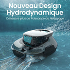 Robot piscine sans fil Scuba SE autonomie 90 min double moteur auto-parking drainage rapide pour piscines 80 m² gris