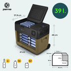 Lodówka Kompresorowa Elektryczna Zamrażarka Samochodowa Expedition 40 12V 24V energooszczędna kompaktowa