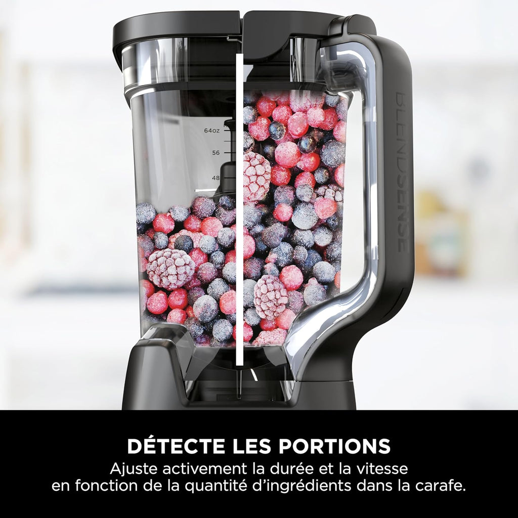 Blender processor 3 en 1 Detect Power 1200W bol mélange lame malaxeur gobelet individuel pétrir mixer hacher TB401EU