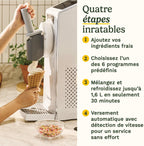 Machine à glace Frost Fusion 6 en 1 1,6 L avec compresseur intégré 6 programmes maintien au froid blanc