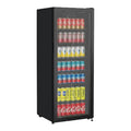 Réfrigérateur à boissons professionnel GSC4240B 237 L porte vitrée avec serrure 6 étagères réglables 110 W noir