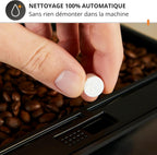 Machine à café grain Essential YY8125FD 15 bars 1400 W réservoir 1,7 L bac grains 260 g buse vapeur nettoyage automatique