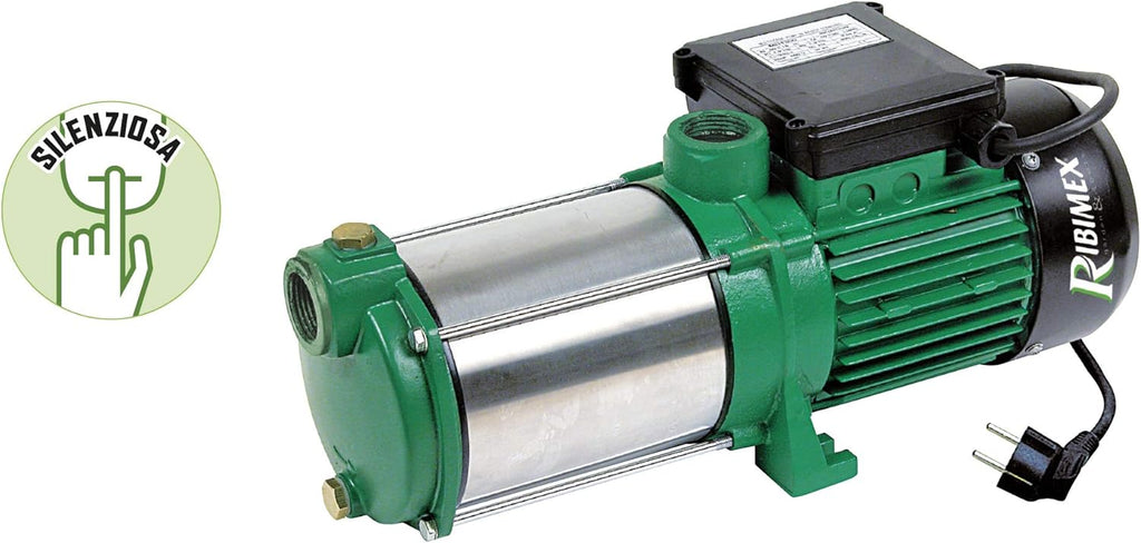 Pompe de surface multicellulaire auto-amorçante PRMCA5 1450 W 230 V débit 90 L par min hauteur 55 m 5 turbines inox