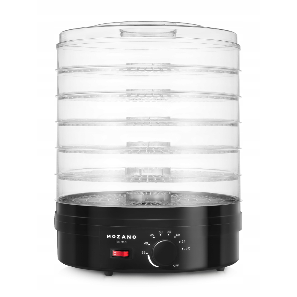 Suszarka spożywcza do żywności SUSZARKA 6W1 500 W z 6 sitami regulacją temperatury 35-70°C do grzybów owoców warzyw ziół