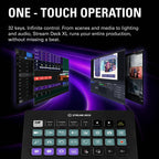 Contrôleur de studio Stream Deck XL 32 touches macro personnalisables compatible OBS Twitch YouTube Mac PC noir