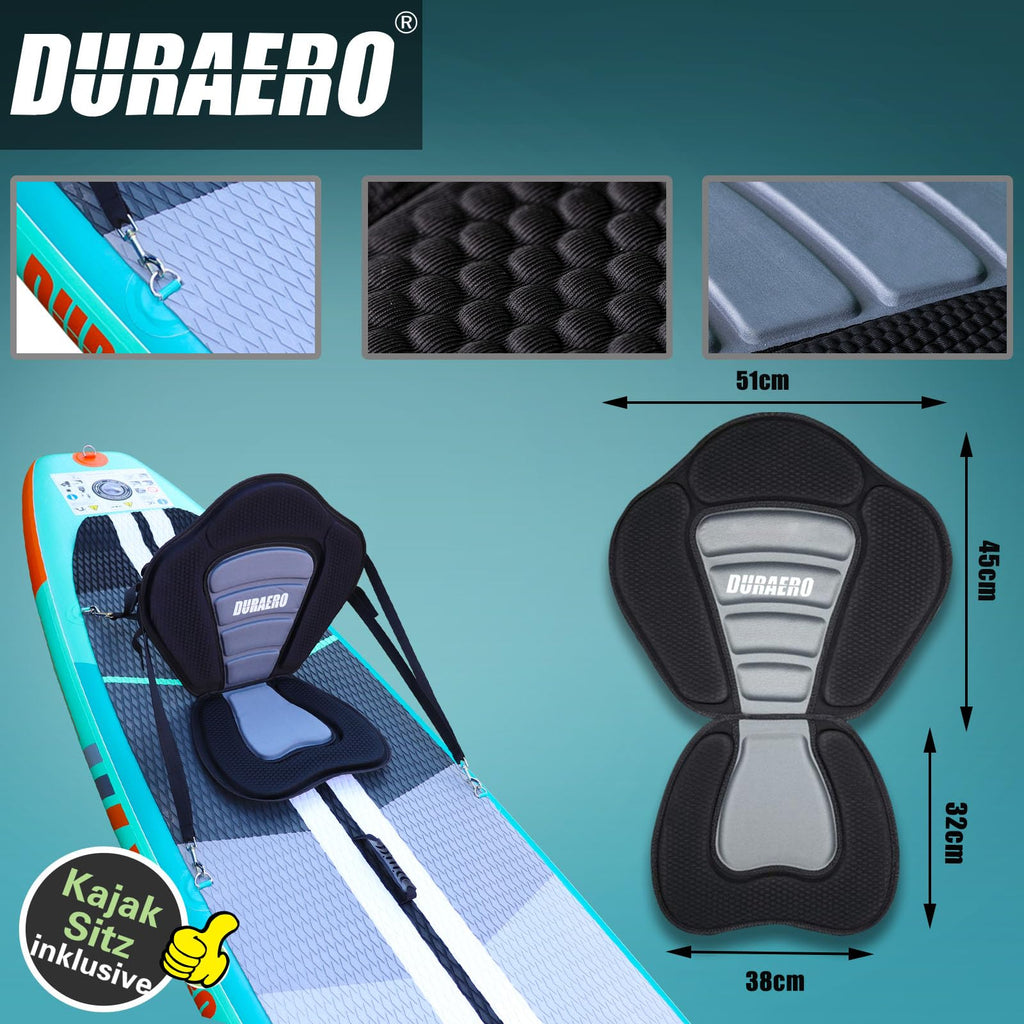 Planche de paddle gonflable 330 x 76 x 15 cm convertible kayak siège pagaie double réglable support GoPro 3 ailerons accessoires charge 150 kg