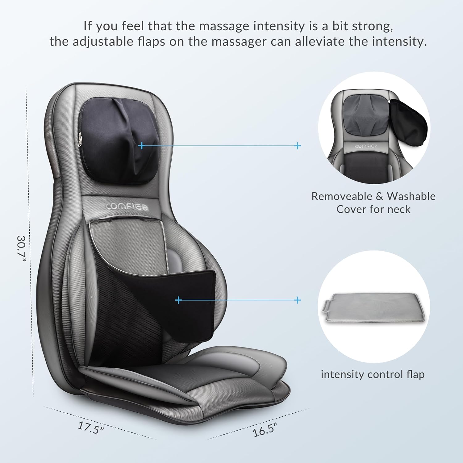 Siège massant Shiatsu dos cou pétrissage 2D 3D chaleur compresse réglable massage complet corps