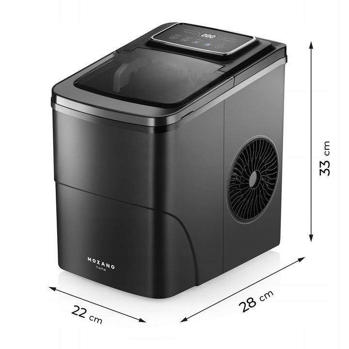 Kostkarka do lodu Multi Cube 160 W wydajność 12 kg/24 h zbiornik wody 2 l z regulacją wielkości kostek i timerem