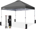 Tonnelle pliante 3 x 3 m imperméable UPF 50+ verrouillage central sac rangement 4 sacs de sable gris