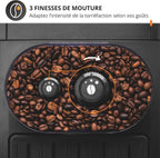 Machine à café grain Essential YY8125FD 15 bars 1400 W réservoir 1,7 L bac grains 260 g buse vapeur nettoyage automatique