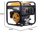 Générateur onduleur portable MXR4500i Pro 3500W moteur essence 4 temps 230V onde sinusoïdale pure réservoir 7,5L écran multifonction