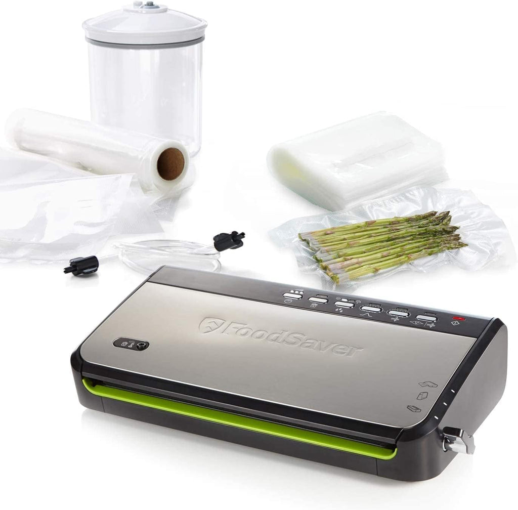 Machine sous vide FFS005X 140 W semi-automatique fonction pulse cutter intégré rangement rouleau sacs inclus noir